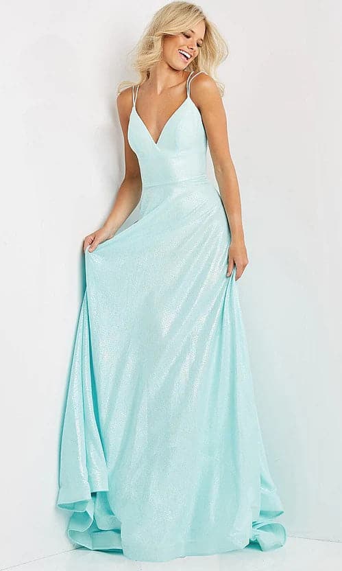 Vestido largo de fiesta rosa brillante SYP81