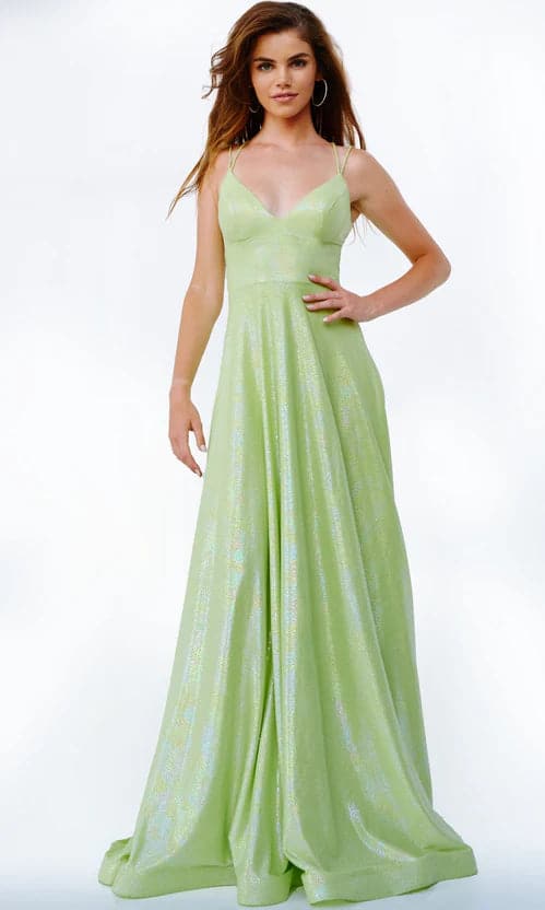 Vestido largo de fiesta rosa brillante SYP81