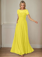 Robe en mousseline de soie bleu marine foncé, coupe trapèze, col bateau et sequins 