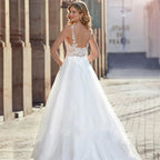 Vestidos de novia de sirena de lujo, sin mangas, con hombros descubiertos, espalda descubierta, apliques, tirantes finos, estilo sirena, colección 2025, con encaje, apliques y un toque sexy.