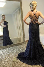 Charming Sparkly Spaghetti Straps Mermaid Unique Prom Dresses on Line