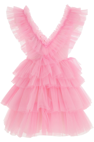 Lovely Pink A-line Tulle Homecoming Dress Pink Graduation Dress Y2451