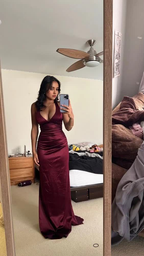 Vestido de noche ajustado con escote en V profundo y sexy Y5762