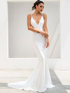 Robe de mariée sirène élégante à dos nu Y3005