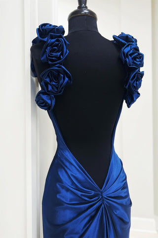 Robe longue sirène dos nu décolleté en V