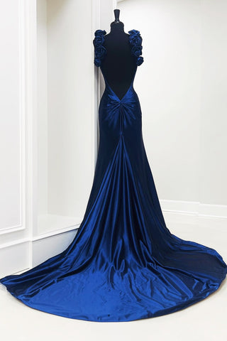 Robe longue sirène dos nu décolleté en V