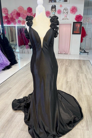 Robe longue sirène dos nu décolleté en V
