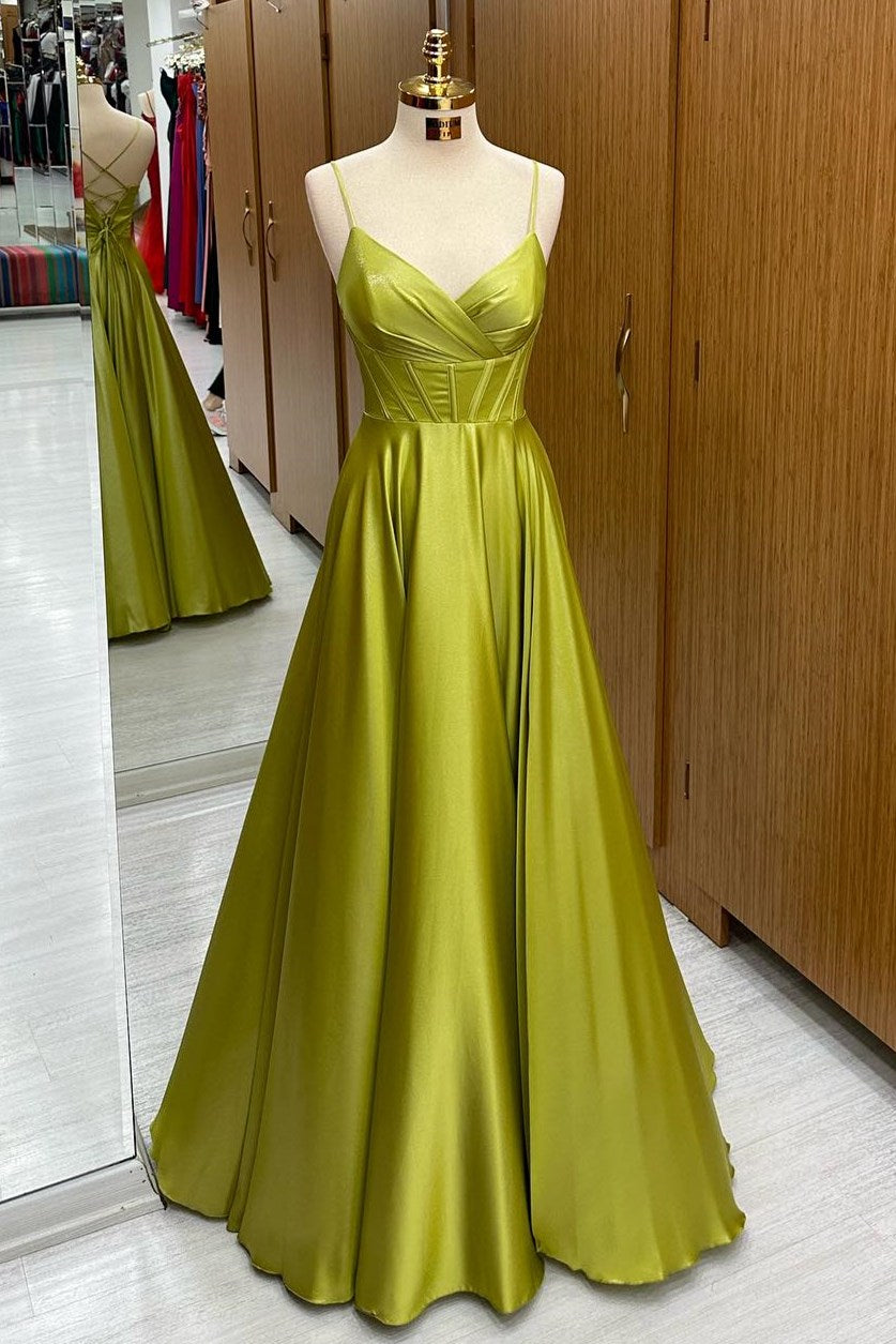 Corset Lace-Up A-Line Long Formal Dress
