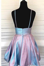 Robe de soirée à bretelles spaghetti, col V court, robe de bal de fin d'année