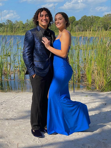 Luxurious Royal Blue Mermaid Prom Dress Royal Blue Evening Dress Y5430
