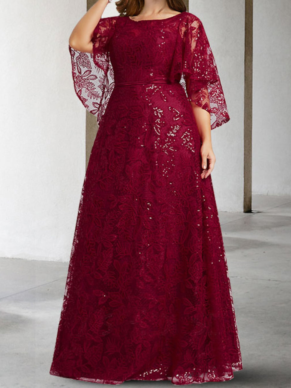 Robes de mariée trapèze/princesse pour la mère de la mariée, ornées d'appliqués et de sequins 