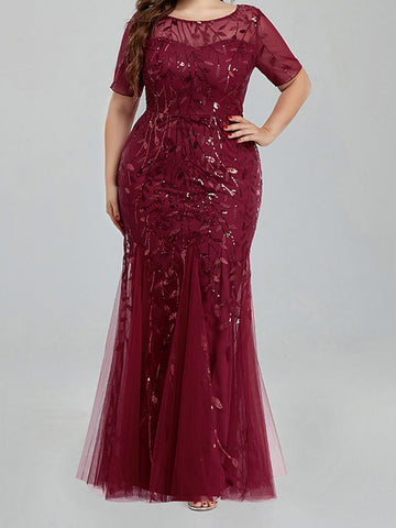 Vestidos de corte sirena/trompeta para la madre de la novia con apliques 