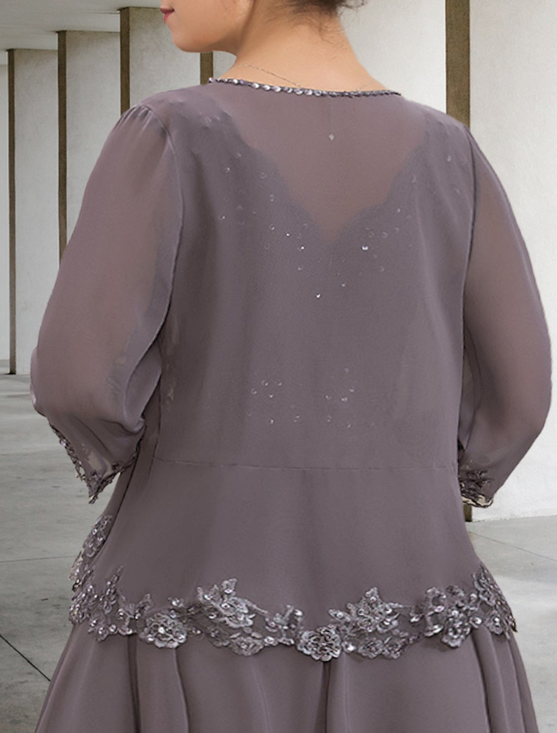 Robes de mariée trapèze/princesse pour la mère de la mariée, ornées d'appliqués et de sequins 