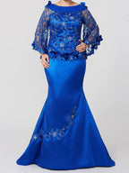 Robes de mère de la mariée trompette/sirène avec appliques et sequins 