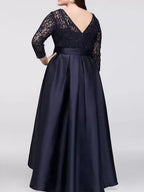 Robes de mariée trapèze/princesse pour la mère de la mariée, avec appliques et ceinture 