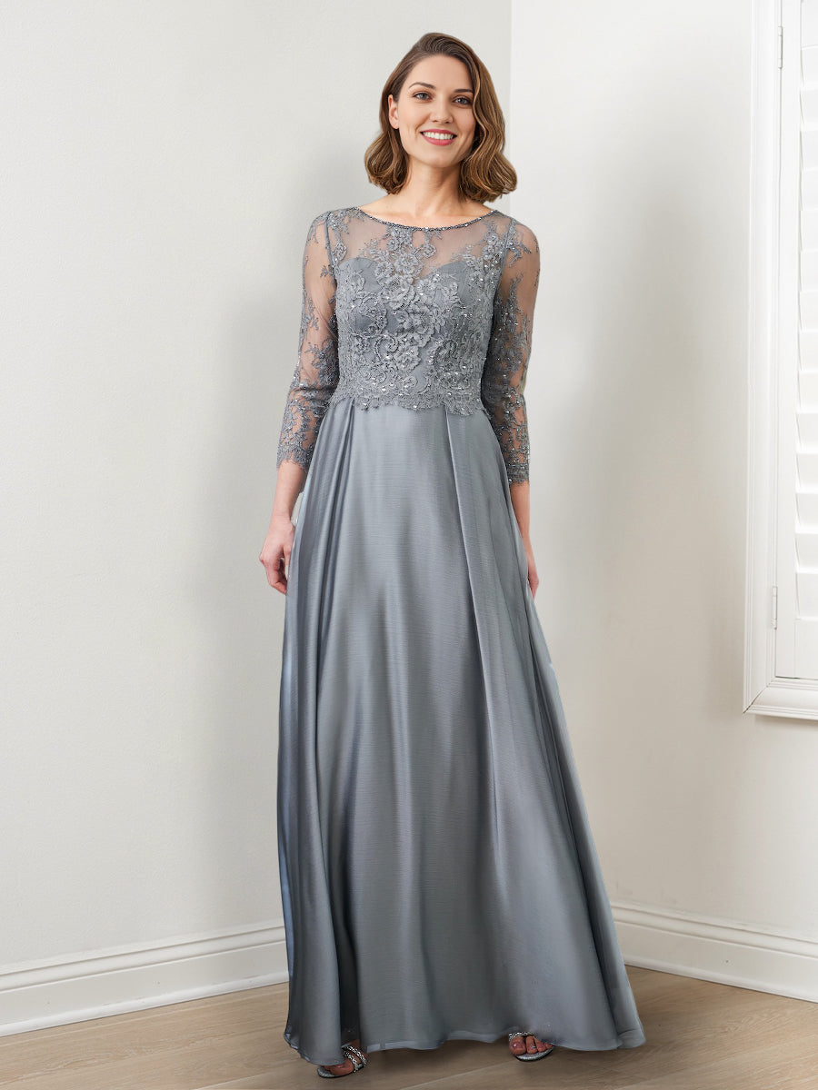 Robes de mariée trapèze/princesse pour la mère de la mariée, ornées d'appliqués et de sequins 