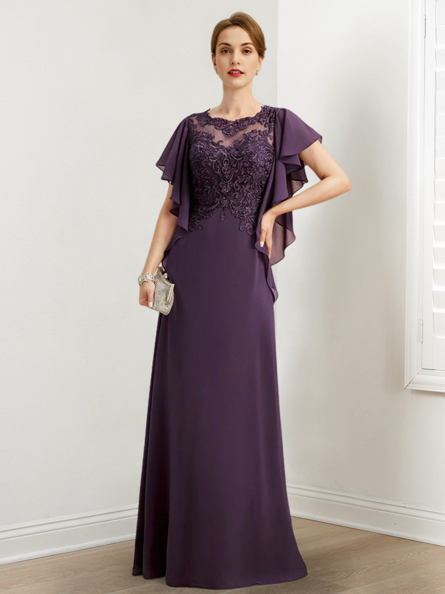 Vestidos de corte princesa/línea A para la madre de la novia con apliques 
