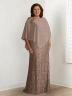 Vestidos de corte princesa/línea A para la madre de la novia con apliques y drapeados 