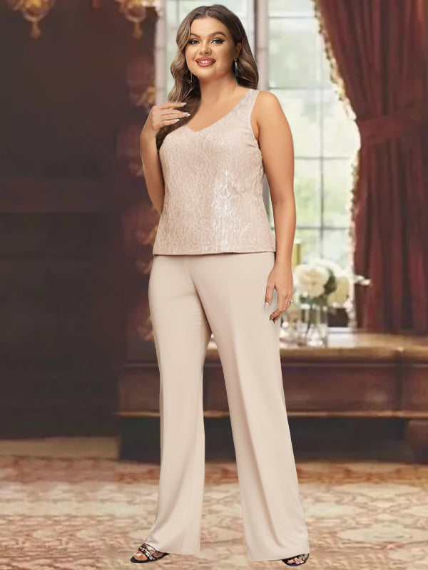 Tailleurs-pantalons en mousseline pour la mère de la mariée, avec veste 