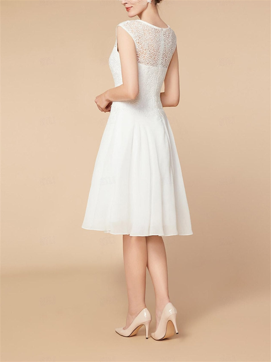 Vestidos de corte princesa/línea A, manga tres cuartos, hasta la rodilla, para la madre de la novia, con drapeado. 