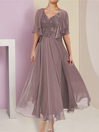 Vestidos de corte princesa/línea A con chaqueta y manga corta para la madre de la novia 