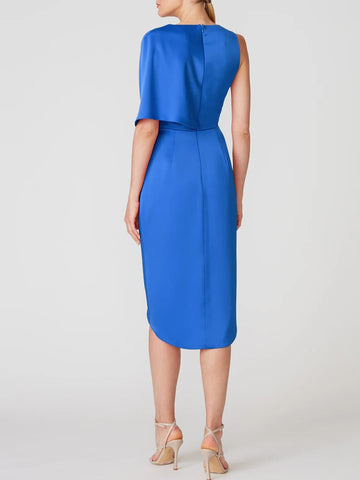 Robes asymétriques à manches courtes et col en V, coupe trapèze/princesse, pour la mère de la mariée, avec volants 