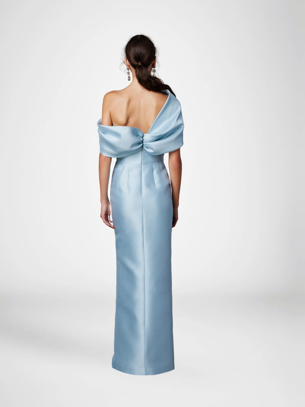 Robes de mère de la mariée de coupe trapèze/princesse, asymétriques, à manches mi-longues et à volants 
