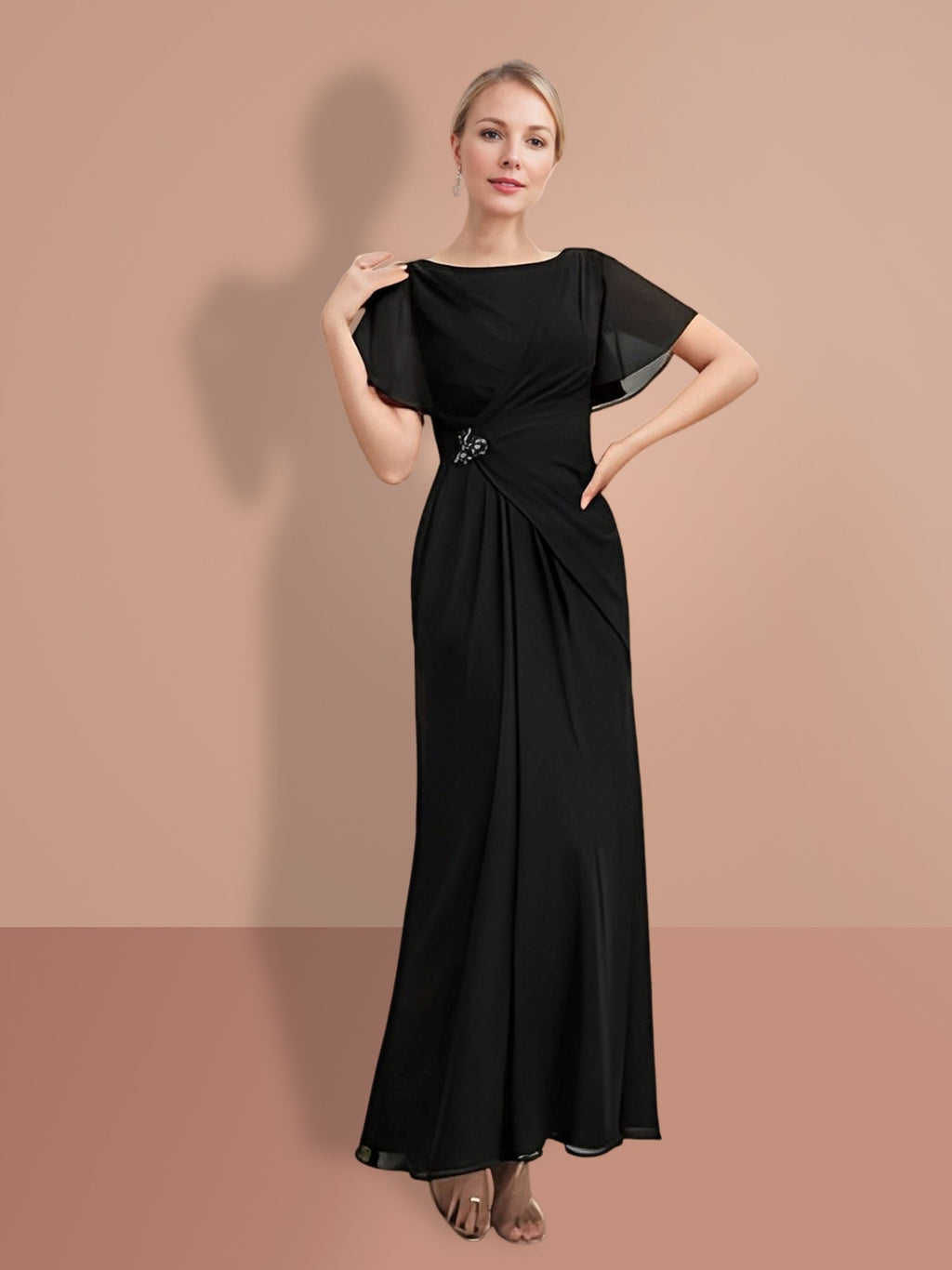 Vestidos de corte recto/columna hasta el tobillo para la madre de la novia 