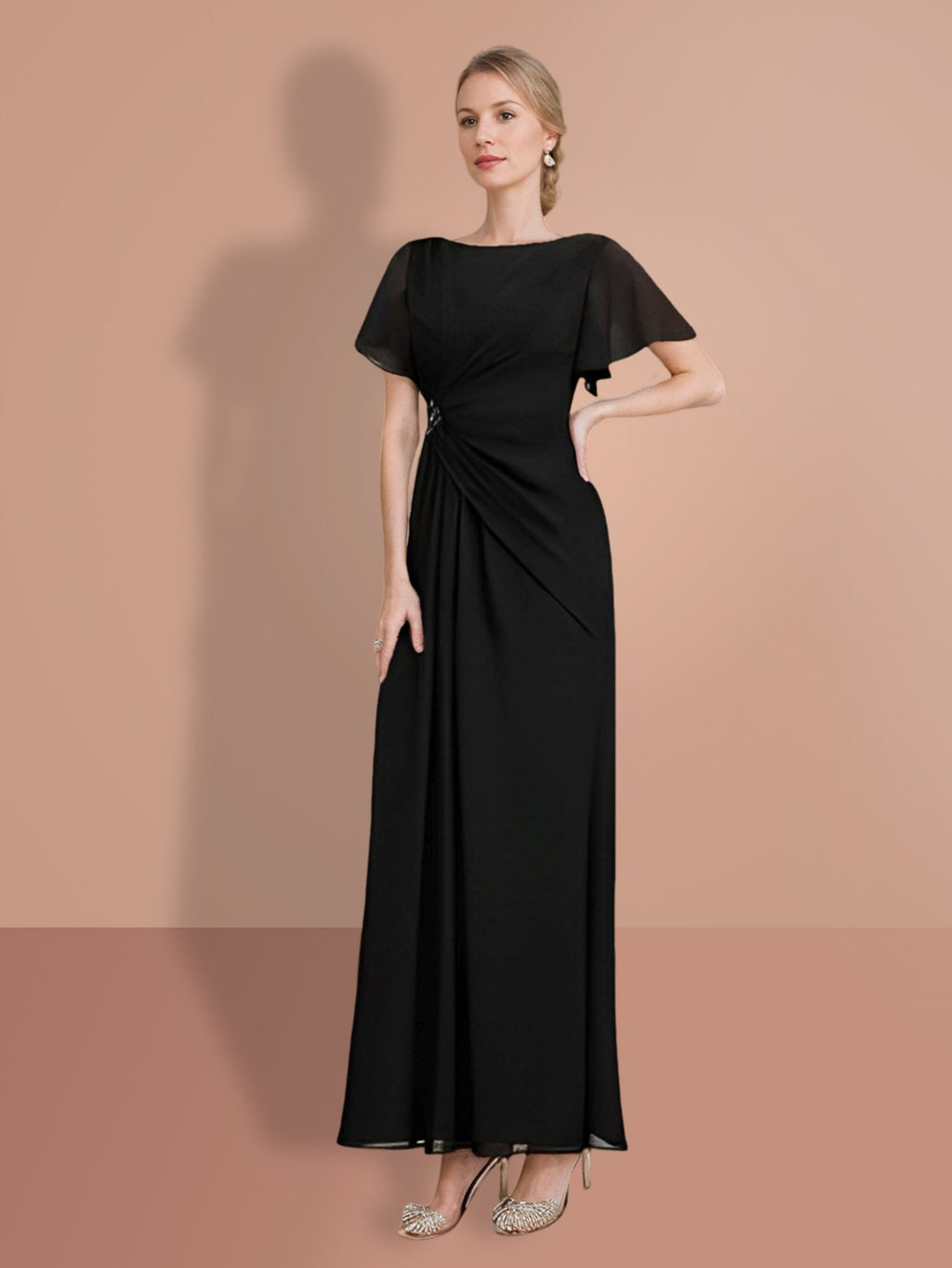 Vestidos de corte recto/columna hasta el tobillo para la madre de la novia 