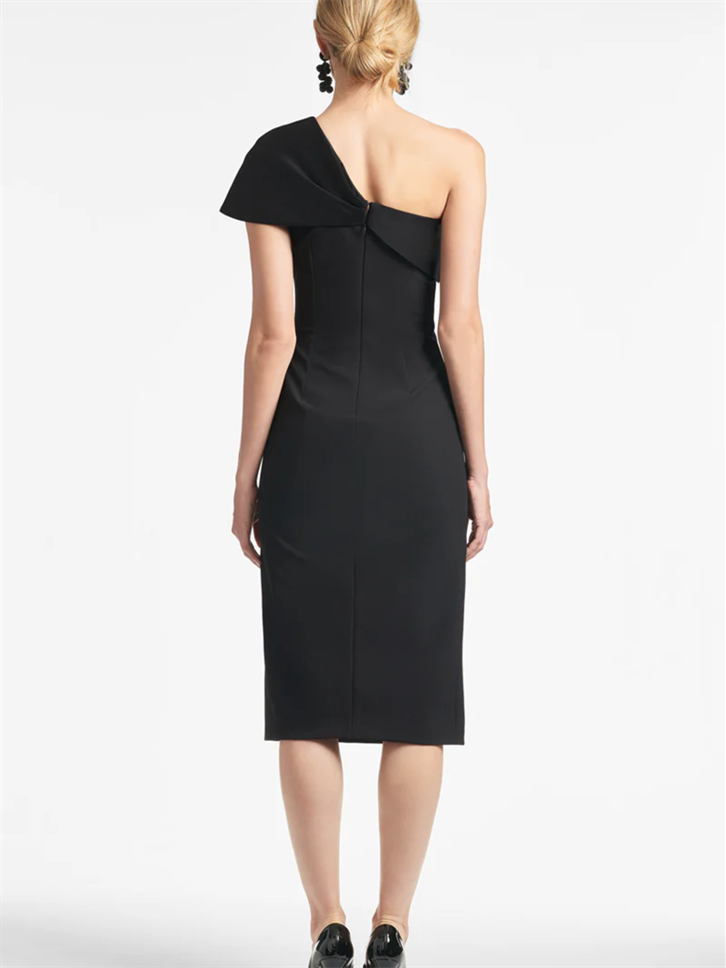 Vestidos de corte recto/columna de un solo hombro hasta la rodilla para la madre de la novia 