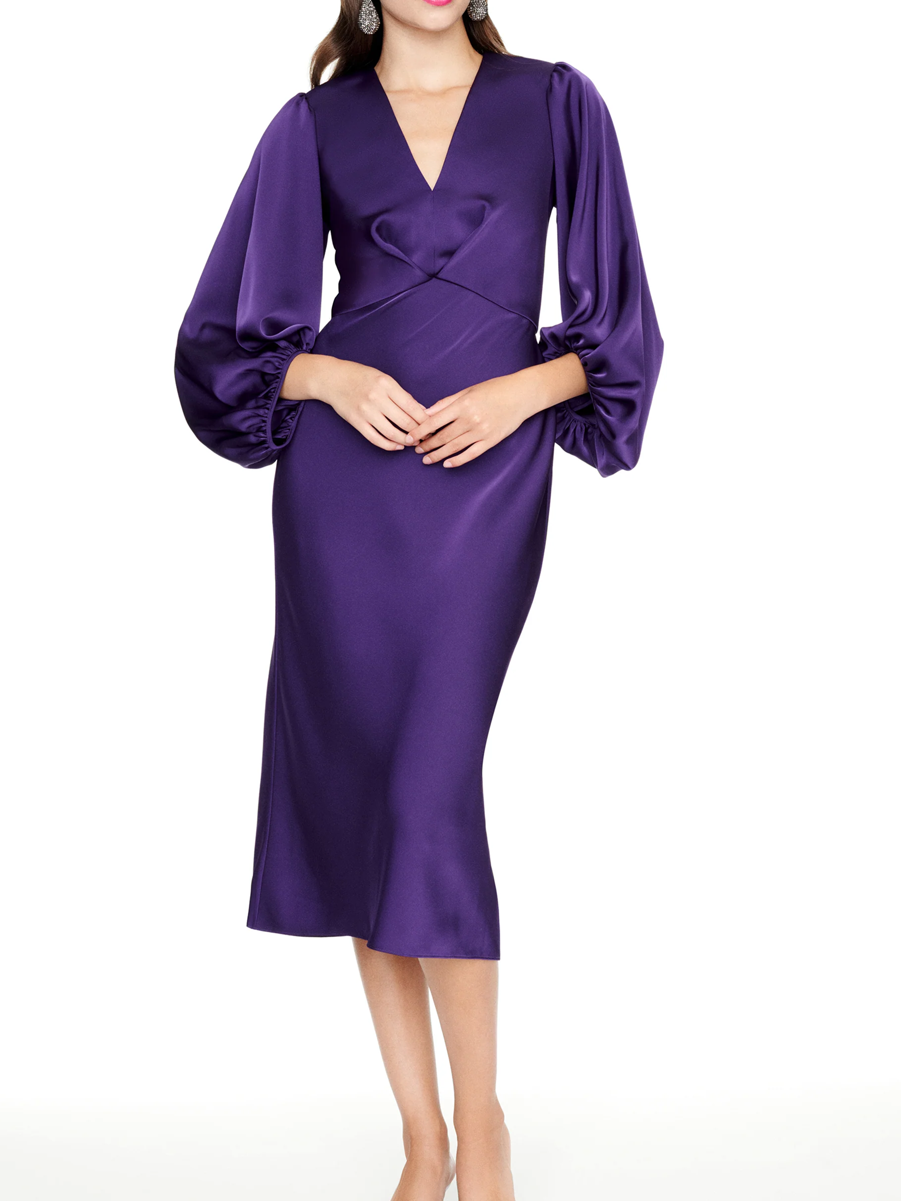 Vestidos de corte recto/columna con escote en V y largo hasta la rodilla para la madre de la novia 