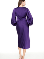 Vestidos de corte recto/columna con escote en V y largo hasta la rodilla para la madre de la novia 