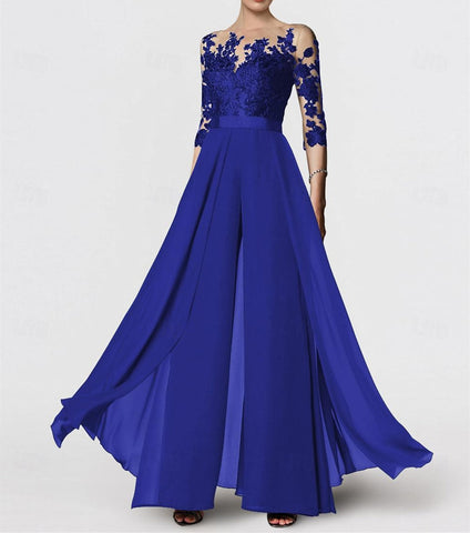 Robes de mère de la mariée de coupe trapèze/princesse avec appliques 