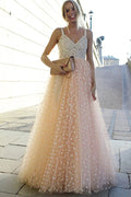 Vestidos de fiesta brillantes, corte en A, tirantes, pedrería, largo, hermoso, vestido de noche