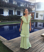 Vestido de fiesta largo estilo sirena hasta el suelo, vestido de noche de moda Y4834