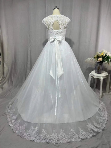 MYYBLE Vestidos de novia modernos bohemios con espalda descubierta y mangas casquillo, tallas grandes, hechos a medida, con foto real, colección 2022.