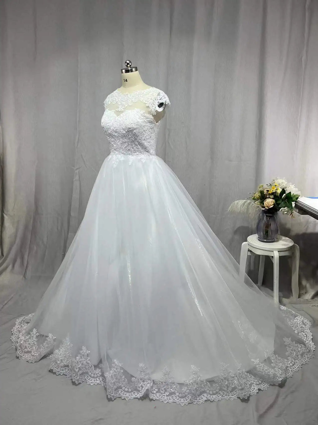 MYYBLE Vestidos de novia modernos bohemios con espalda descubierta y mangas casquillo, tallas grandes, hechos a medida, con foto real, colección 2022.
