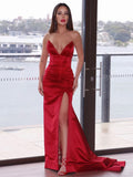 Robe de bal sirène en satin à décolleté cœur SYP136