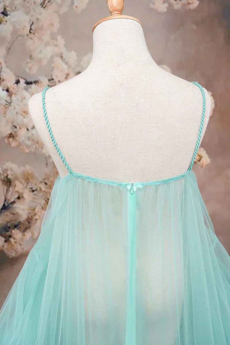 Vestidos de maternidad de malla verde claro