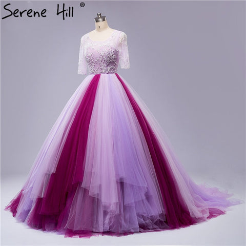 On Sale No Return No Refund Mixed color beading backless wedding dresses sexy women girl bridal dress gown 2025 Real Photo HA2054