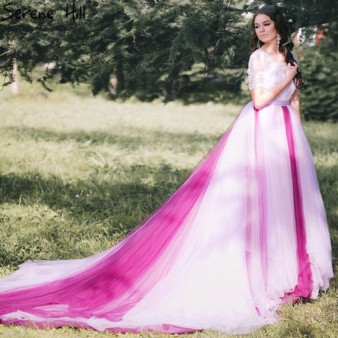 On Sale No Return No Refund Mixed color beading backless wedding dresses sexy women girl bridal dress gown 2025 Real Photo HA2054