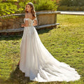 Modern Spaghetti Straps Wedding Dress A-Line New 2023 Civil Bride Bride A-Line Tulle Sweep Train Vestidos De Novia