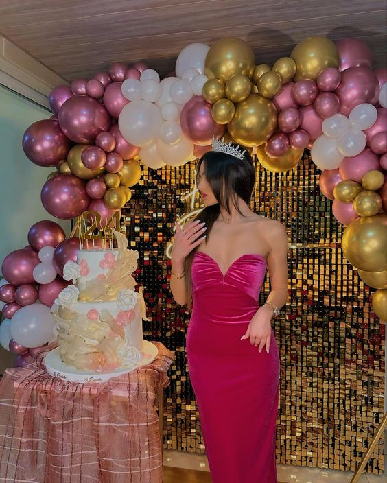 Classy Sweetheart Neckline Long Evening Dress 22th Birthday Outfit Y6258