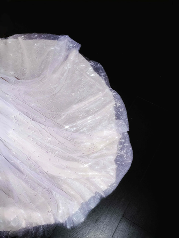 Glamorous Lavender Tulle Beaded Mermaid Prom Dress Formal Evening Dress Y8669