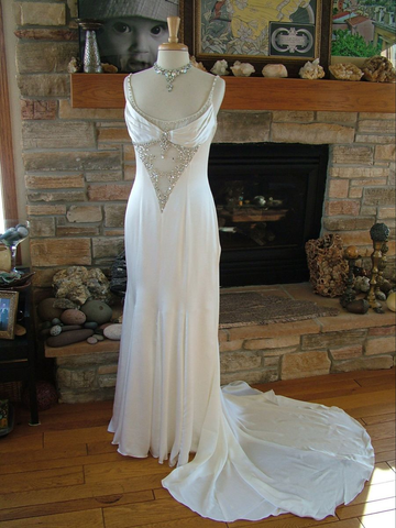 Sparkle White Long Wedding Dress,Wedding Guest Dress Y4399