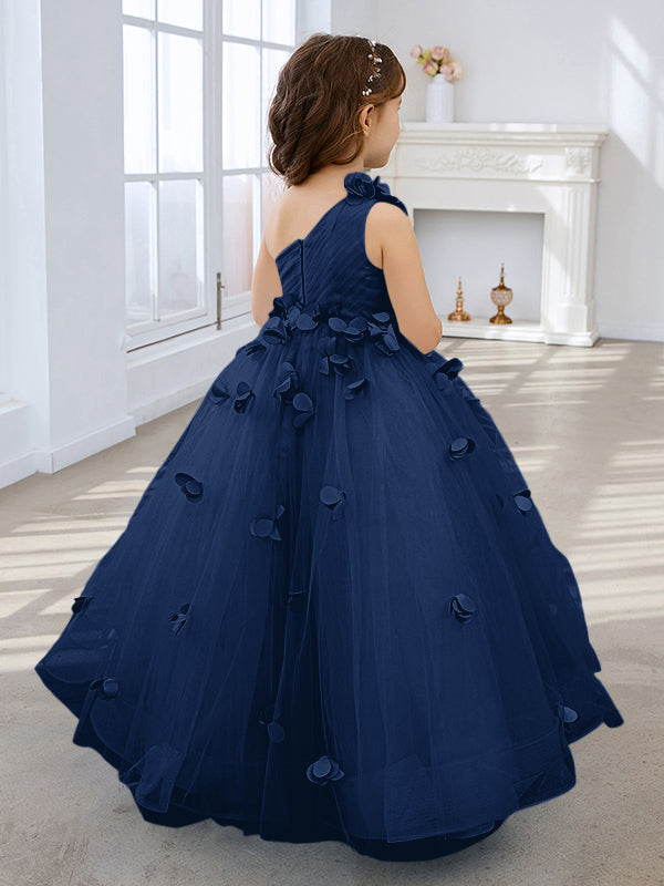 Vestido de princesa/vestido de tul hasta el suelo para niña de las flores 