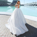 New Arrival White/Ivory Ball Gown Wedding Dress Robe De Mariee Cap Sleeve Beading Applique Wedding Dresses for Bride