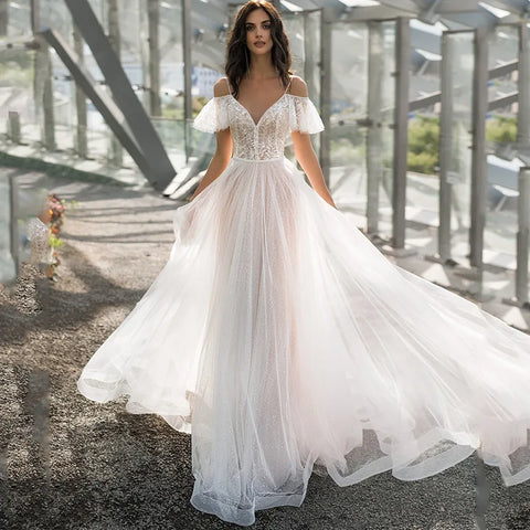 Nuevo vestido de novia boho sin espalda