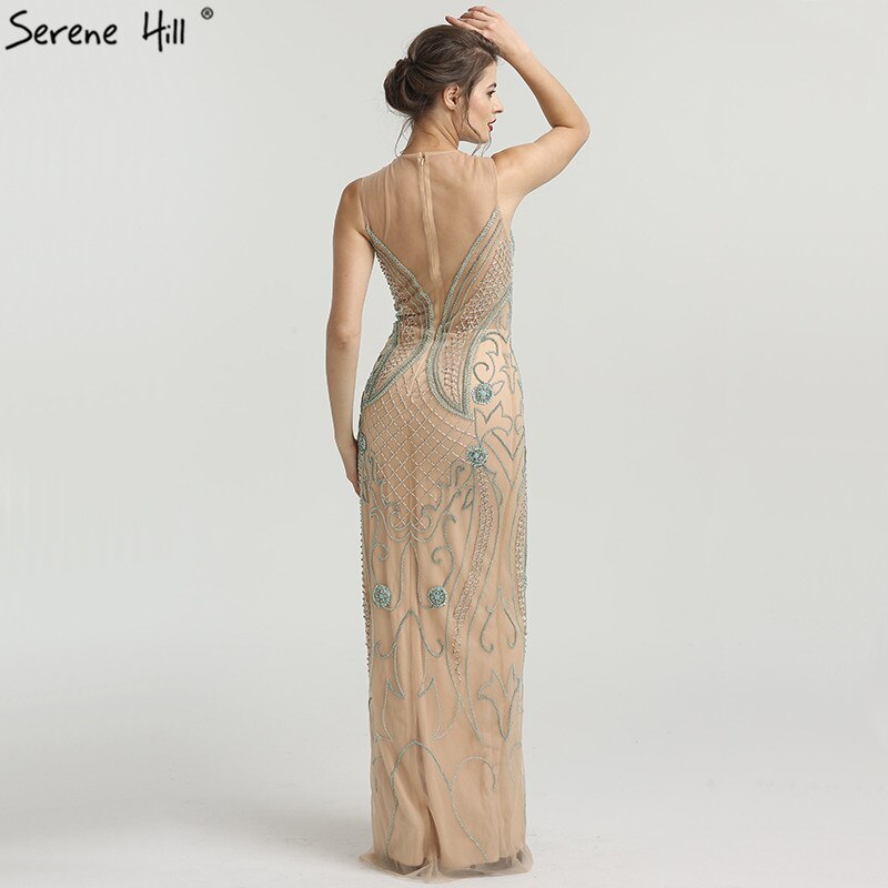 On Sale no return no refundSale New Diamond Beading Luxury Evening Dresses 2025 Sleeveless Illusion Mermaid Fashion Sexy Evening Gowns LA6578