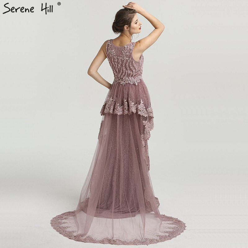 New Mermaid Sleeveless Sexy Evening Dresses Pearls Fashion Off Shoulder Evening Gowns 2025 LA6527